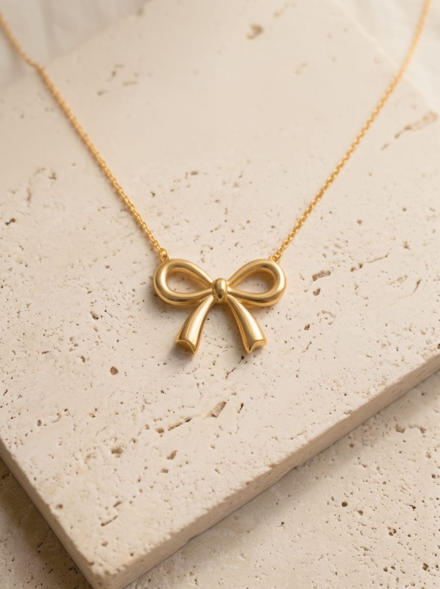 The Aurora Anti-Tarnish Bow Necklace
