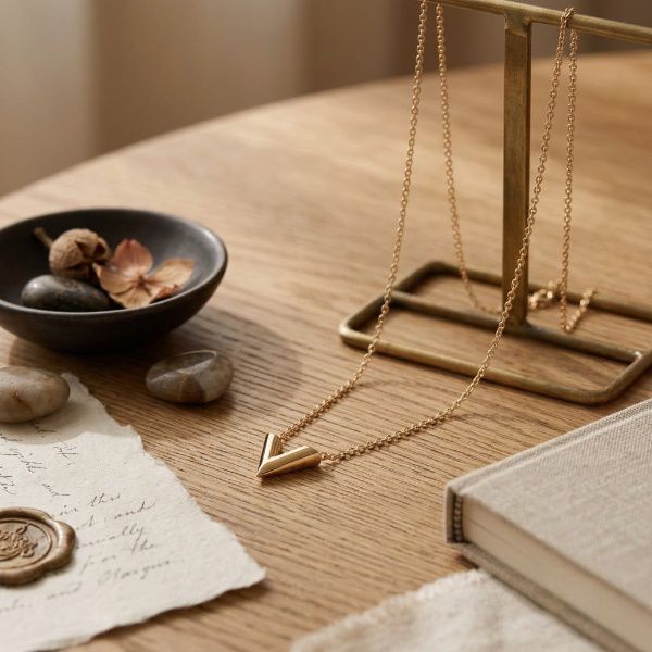 The Minimalist V-Letter Anti-Tarnish Necklace – Gold-Tone