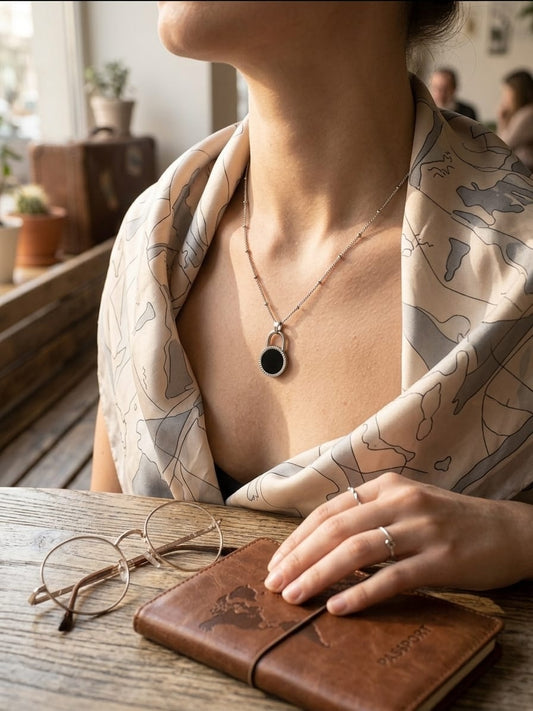 Silver Lock Pendant Necklace – Anti Tarnish