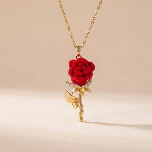 The Velvet Rose Enchantment Anti-Tarnish Necklace – Gold-Tone