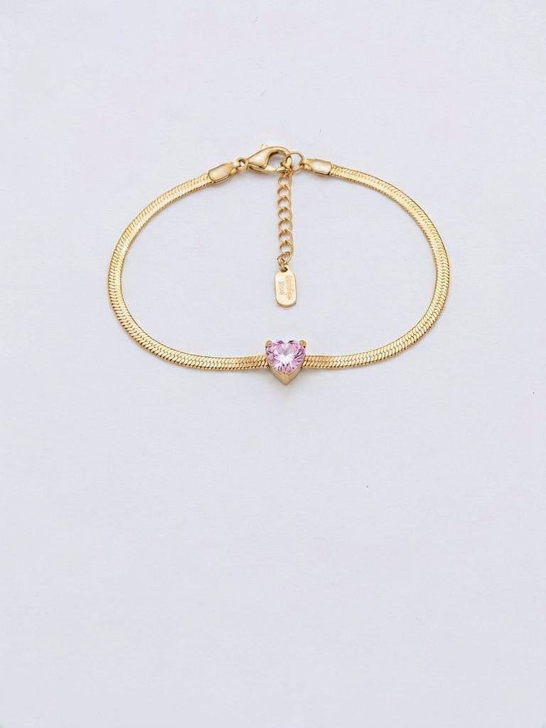 Blush Heart Bracelet – Anti Tarnish Bracelet