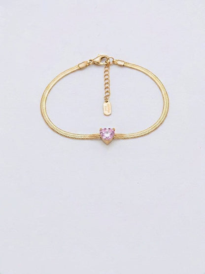 Blush Heart Bracelet – Anti Tarnish Bracelet