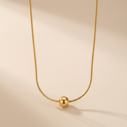 Golden Sphere Pendant Necklace – Anti Tarnish