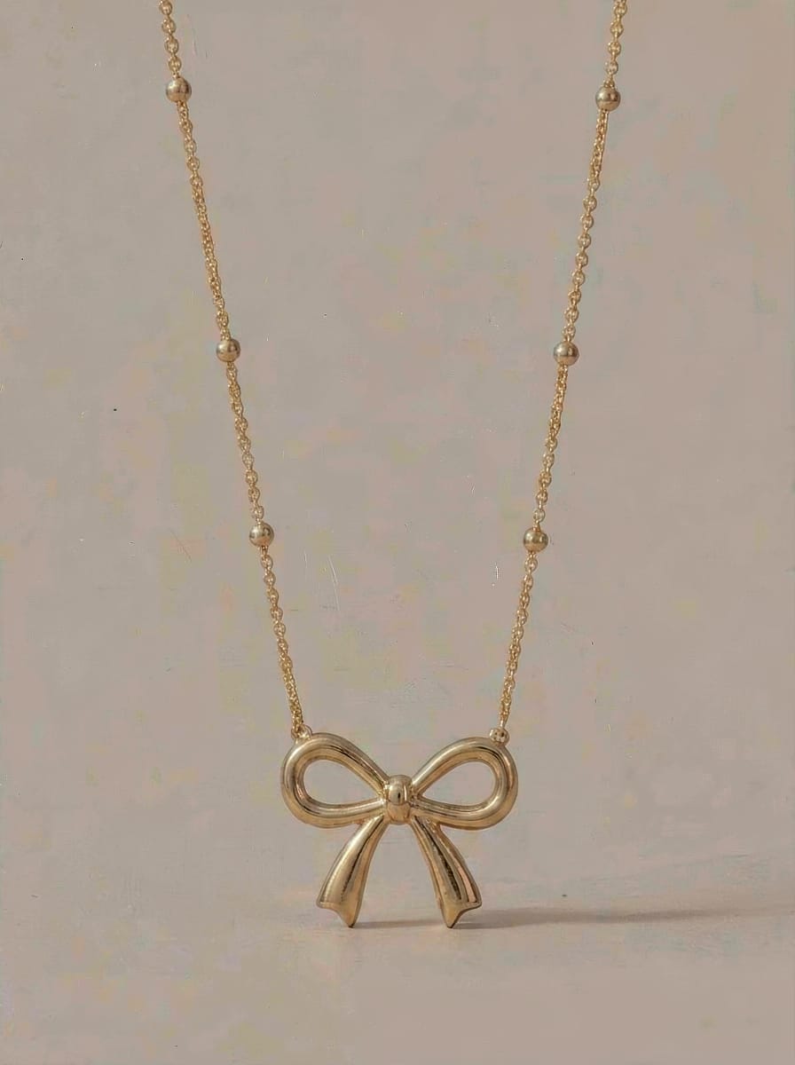 The Aurora Anti-Tarnish Bow Necklace