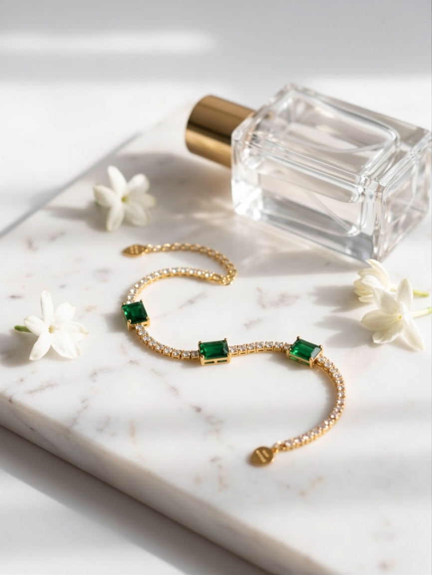 Yasrab – Emerald Queen Tennis Bracelet