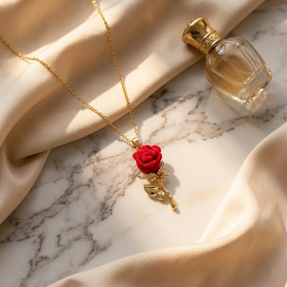 The Velvet Rose Enchantment Anti-Tarnish Necklace – Gold-Tone