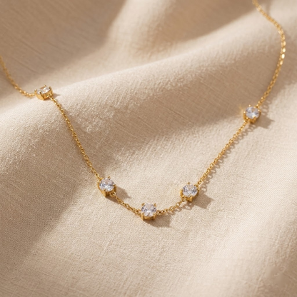 The Celestial Station Sparkle Necklace – Gold-Tone