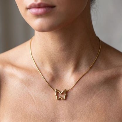 Butterfly Pendant Necklace-Anti Tarnish Butterfly Necklace