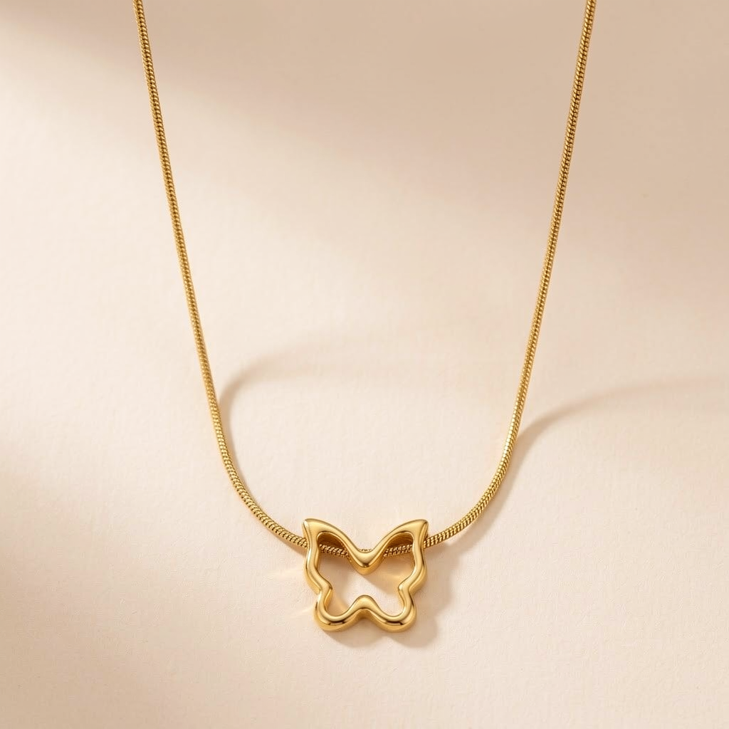 Butterfly Pendant Necklace-Anti Tarnish Butterfly Necklace