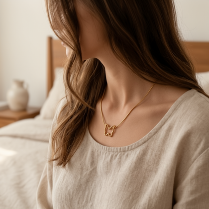 Butterfly Pendant Necklace-Anti Tarnish Butterfly Necklace